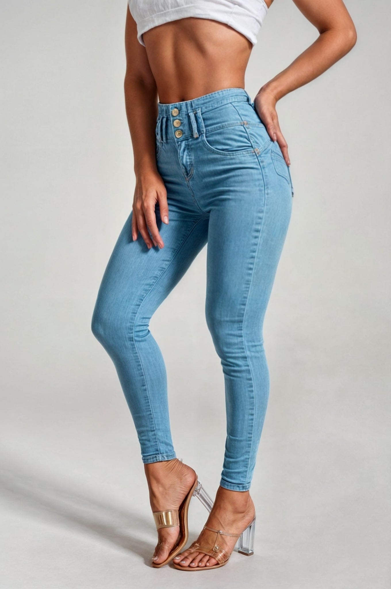 Zoë, High-Waisted Jeans, Skinny Fit, Stretchy, Dames, Comfortabel, Casual en Chic, Verenabrussels
